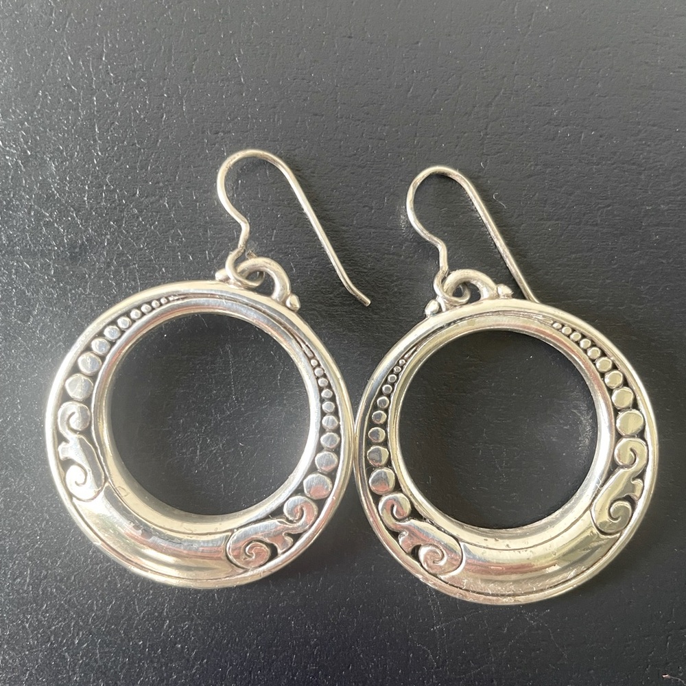 Brighton A La Mode Silver Round French Wire Earrings